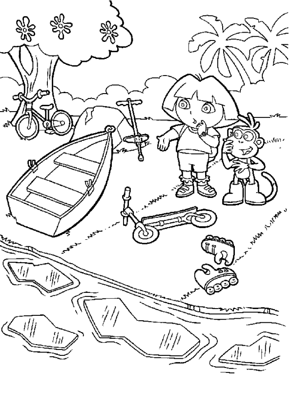 Map Dora The Explorer Coloring Page - Cartoon Coloring Sheets ...