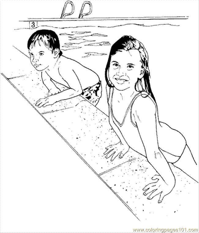 Coloring Pages Swimming1 (Sports > Swimming) - free printable 