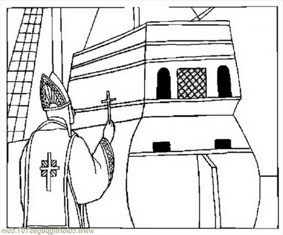 Coloring Pages Blessing The Voyage Holidays Columbus Day Free 