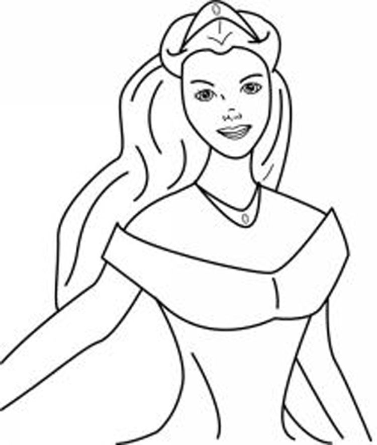 Easy Coloring Pages Toddlers Home Simple Barbie