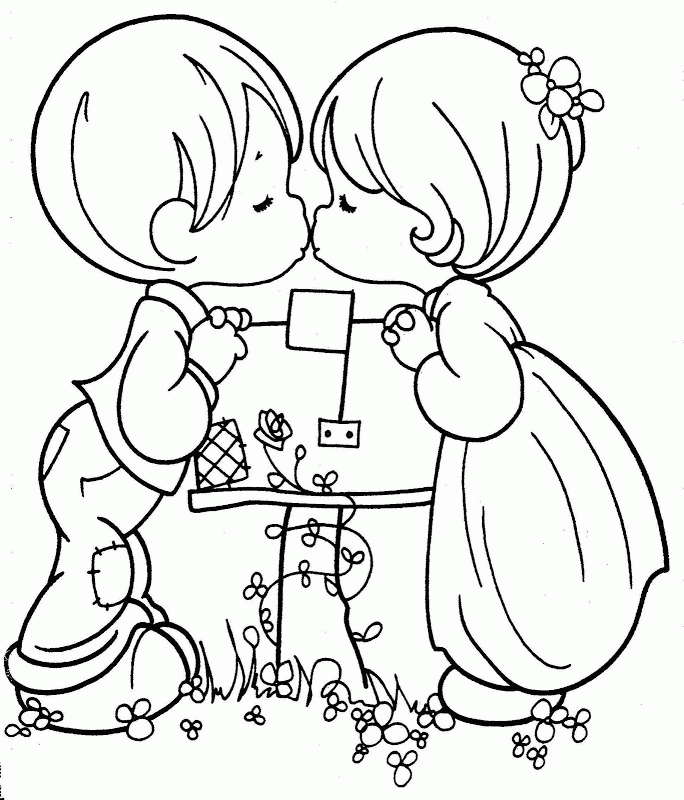 Gallery For > Precious Moments Love Couple Coloring Pages