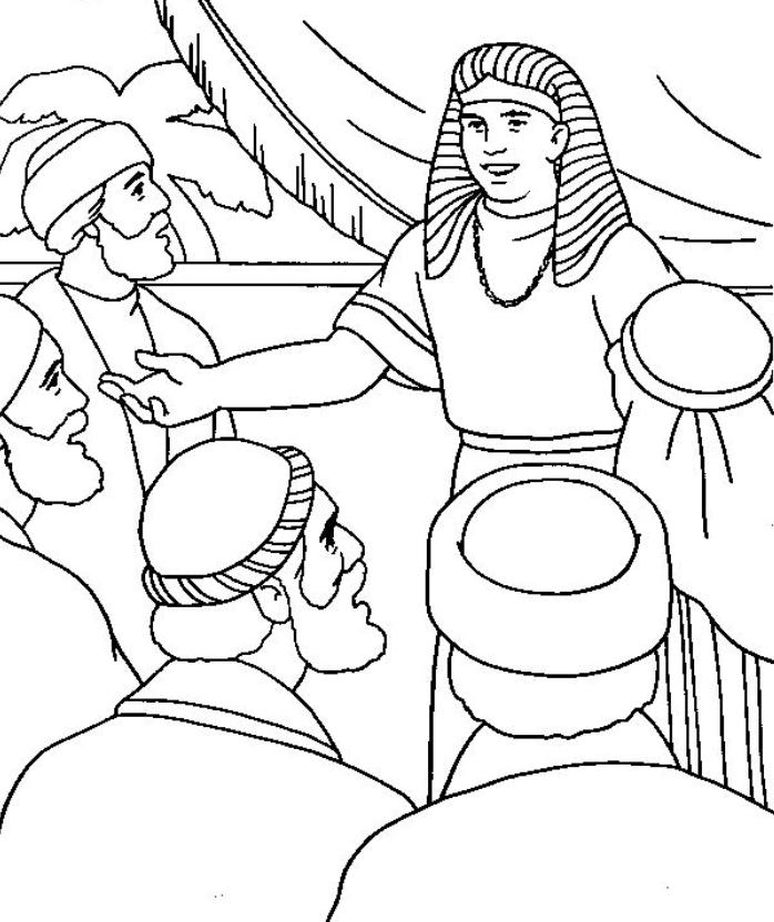 Joseph And Pharaoh Coloring Page - Coloring Home