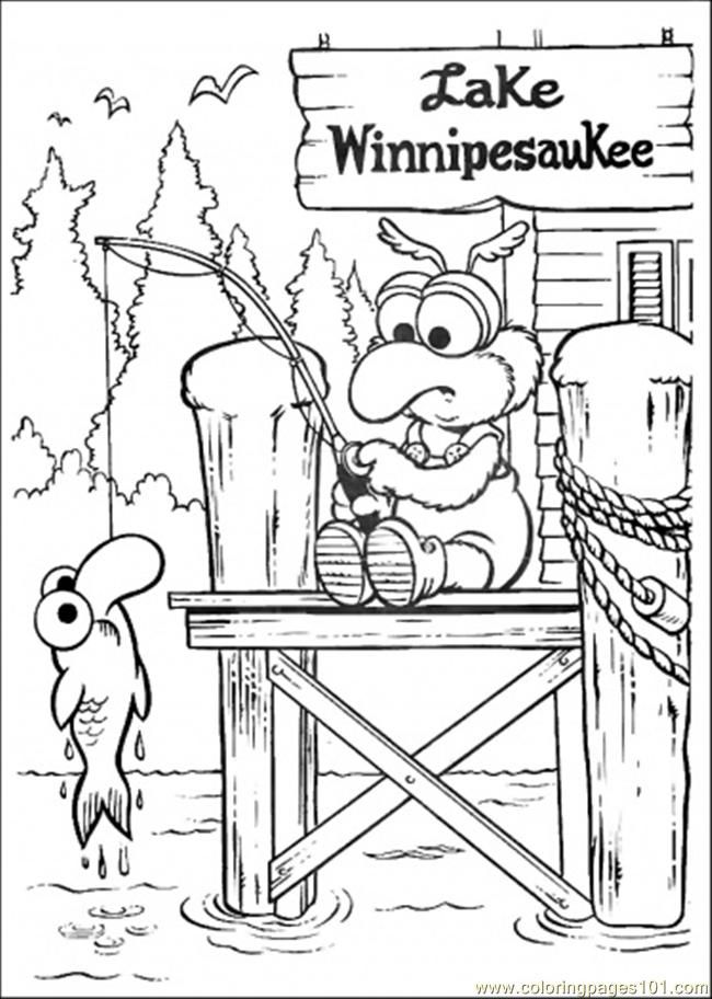 Coloring Pages That Baby Is Fishing (Cartoons > Muppet Babies 
