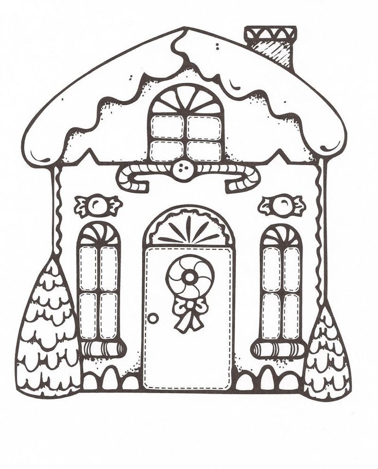 Gingerbread House Coloring Pages For Kids - Coloring Home