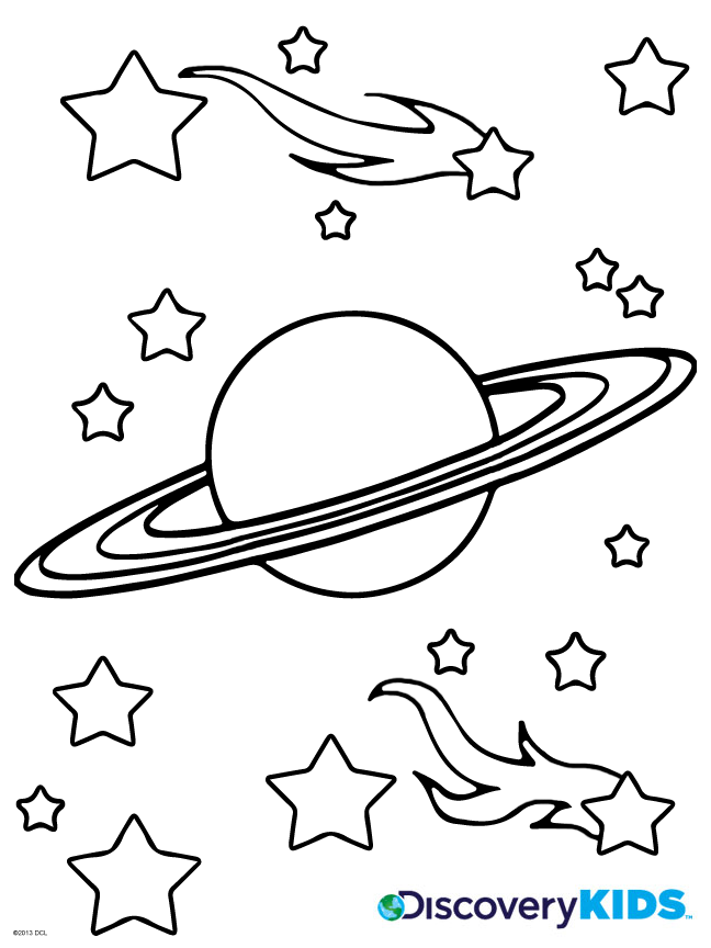 Saturn Coloring Page | Discovery Kids
