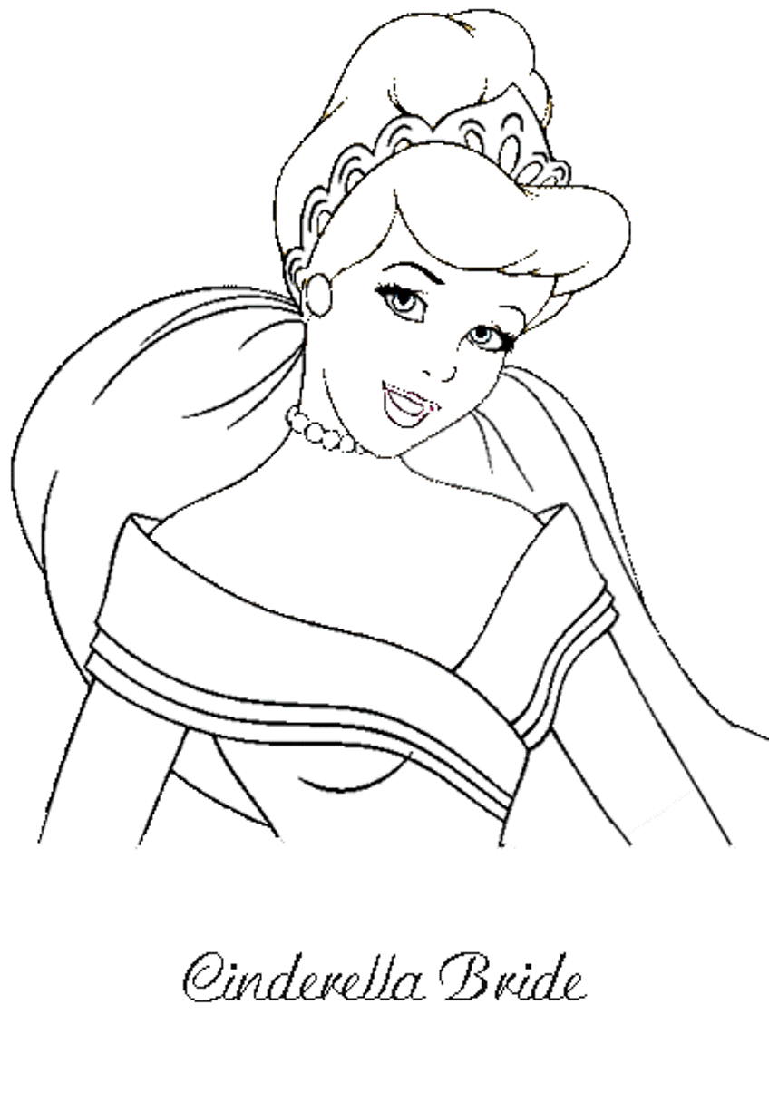 Cinderella Coloring Pages For Kids - Coloring Pages