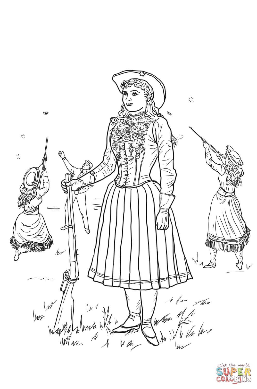 Annie Oakley coloring page | Free Printable Coloring Pages