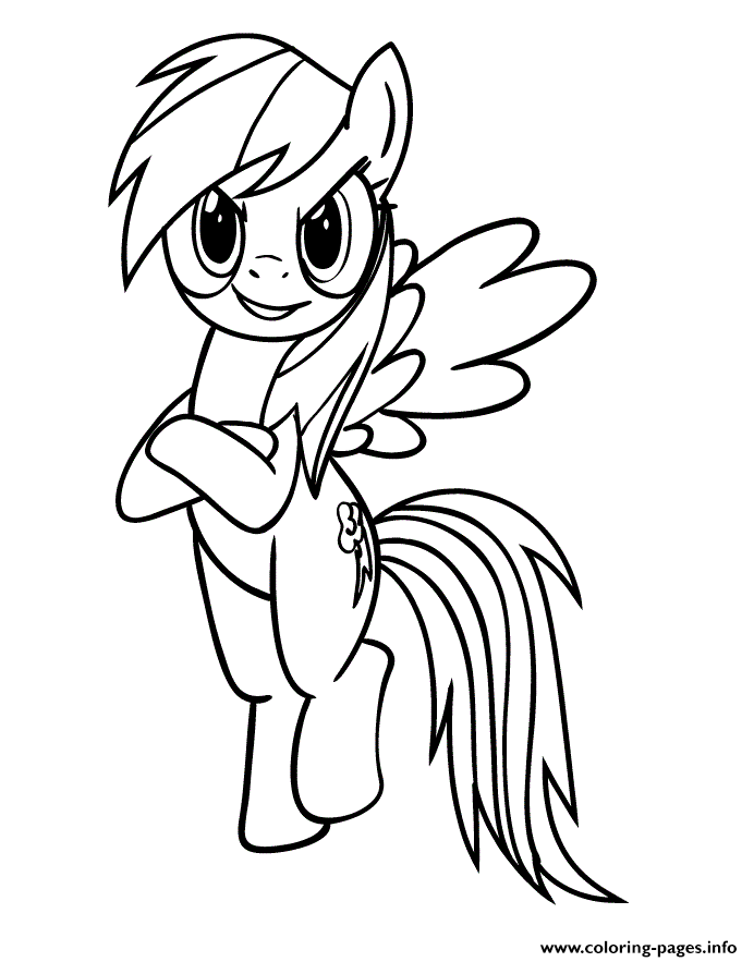 Print rainbow dash pony Coloring pages
