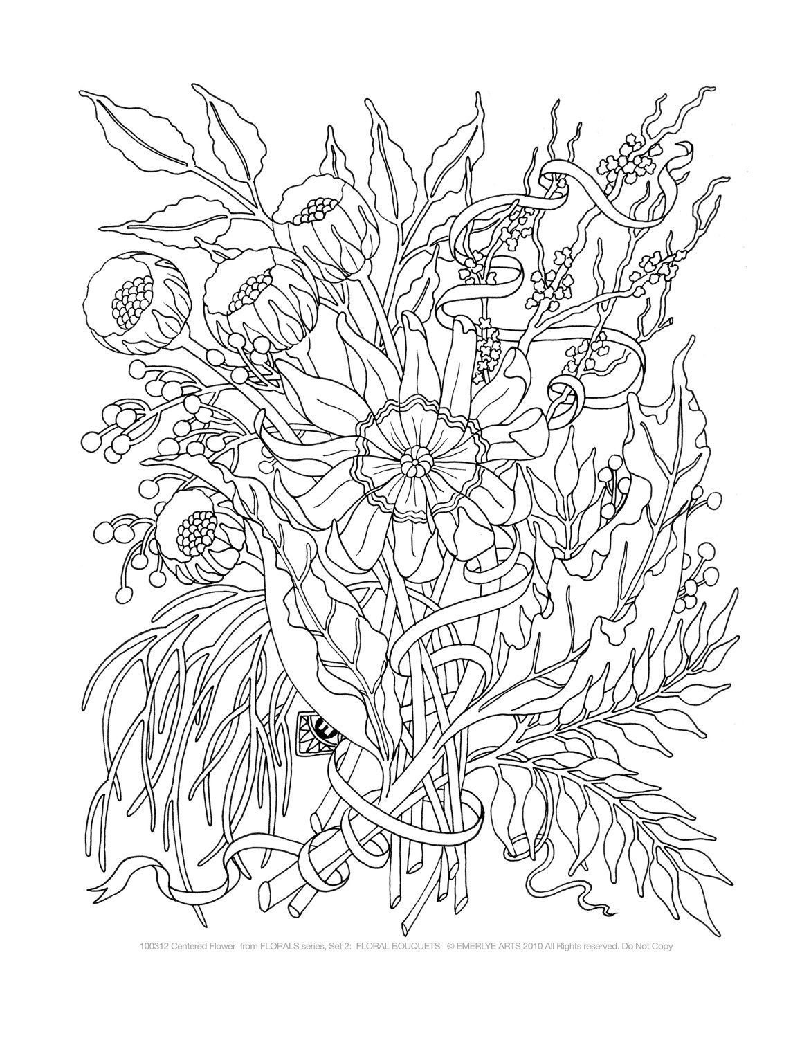 Complex Flower Coloring Pages Coloring Home