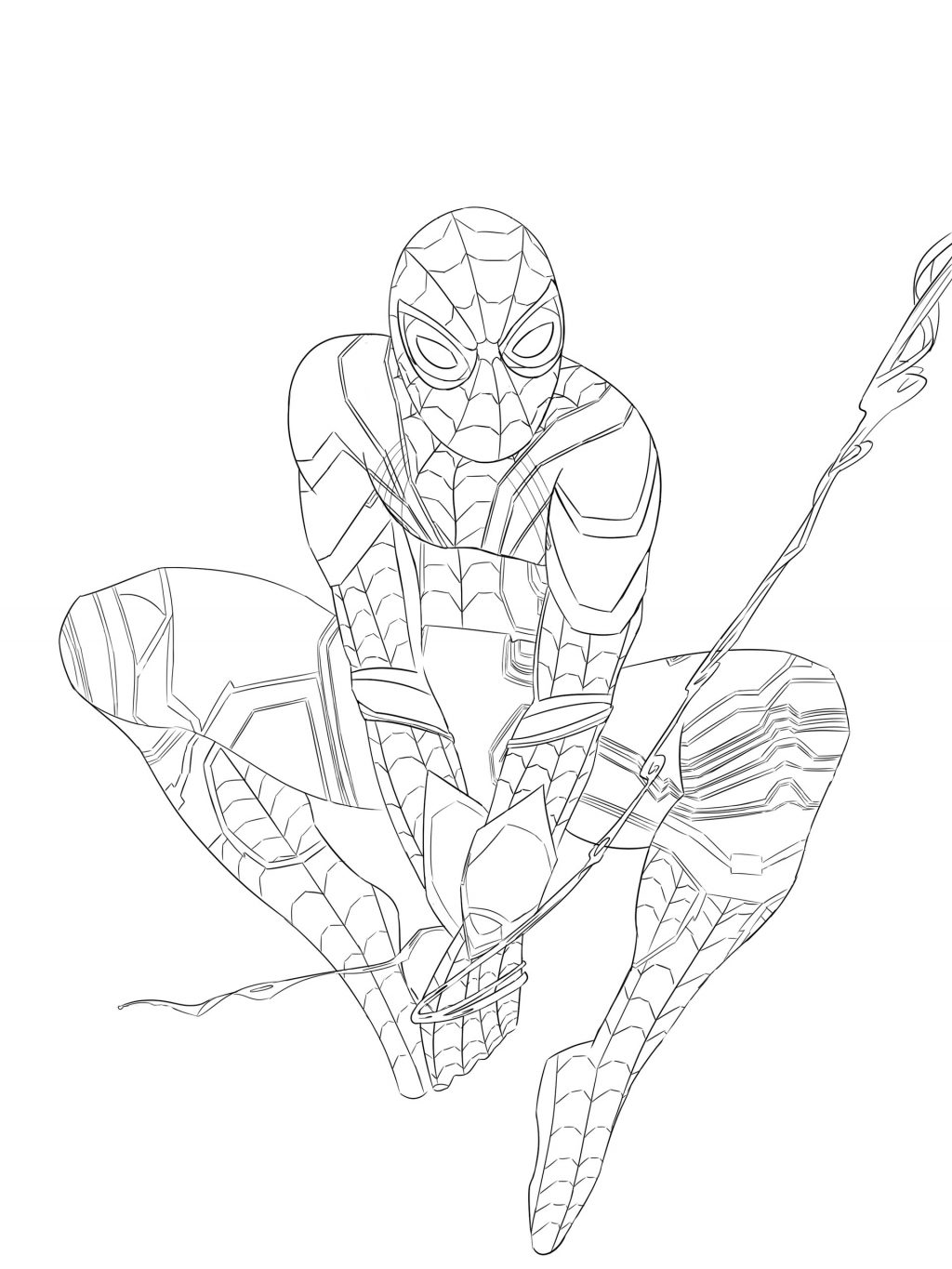 Coloring Pages : Iron Spider Infinity War Coloring Pages Monster ...
