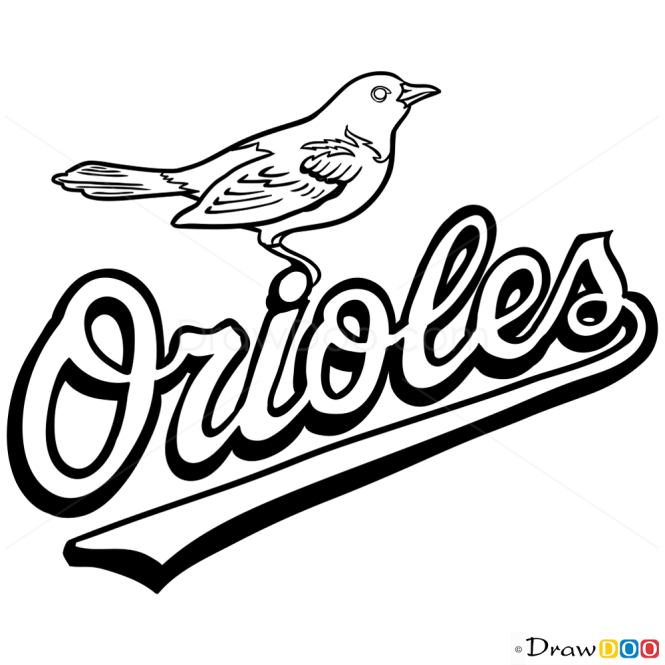Draw Baltimore Orioles Logo, Baseball Logos