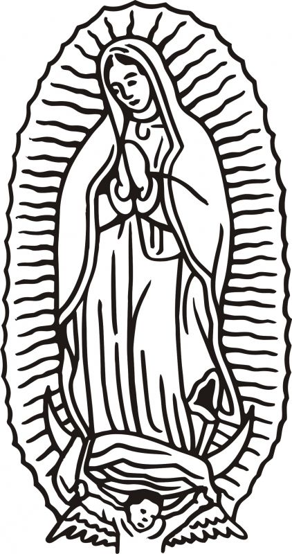 Virgen De Guadalupe Coloring Pages | Coloring Pages Kids Collection