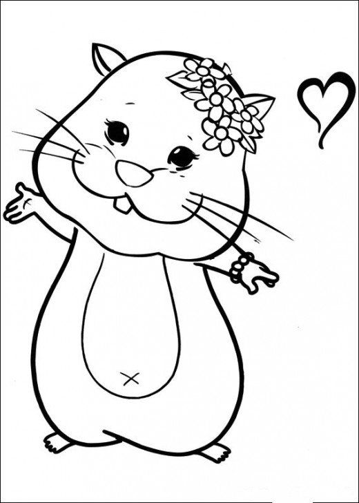 Cute Hamster Coloring Pages - Coloring Home