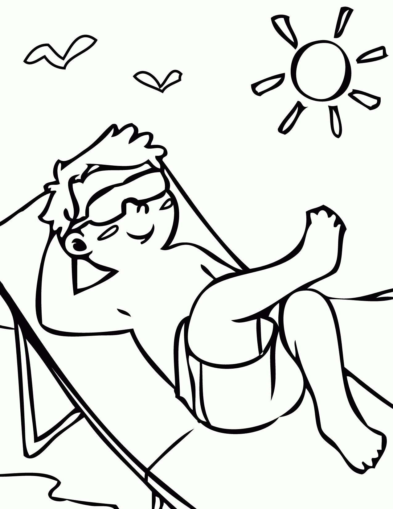 Coloring Page Of A Sun - Coloring Home