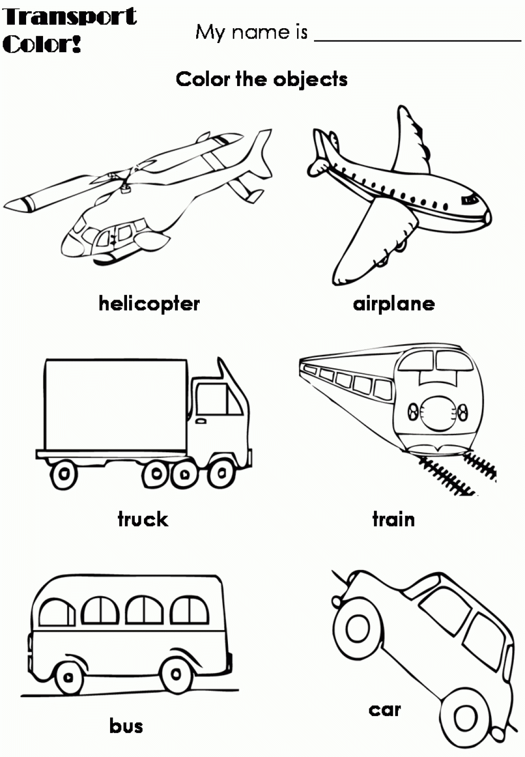 Free Coloring Pages Of Means Of Transportation Coloring Pages Of