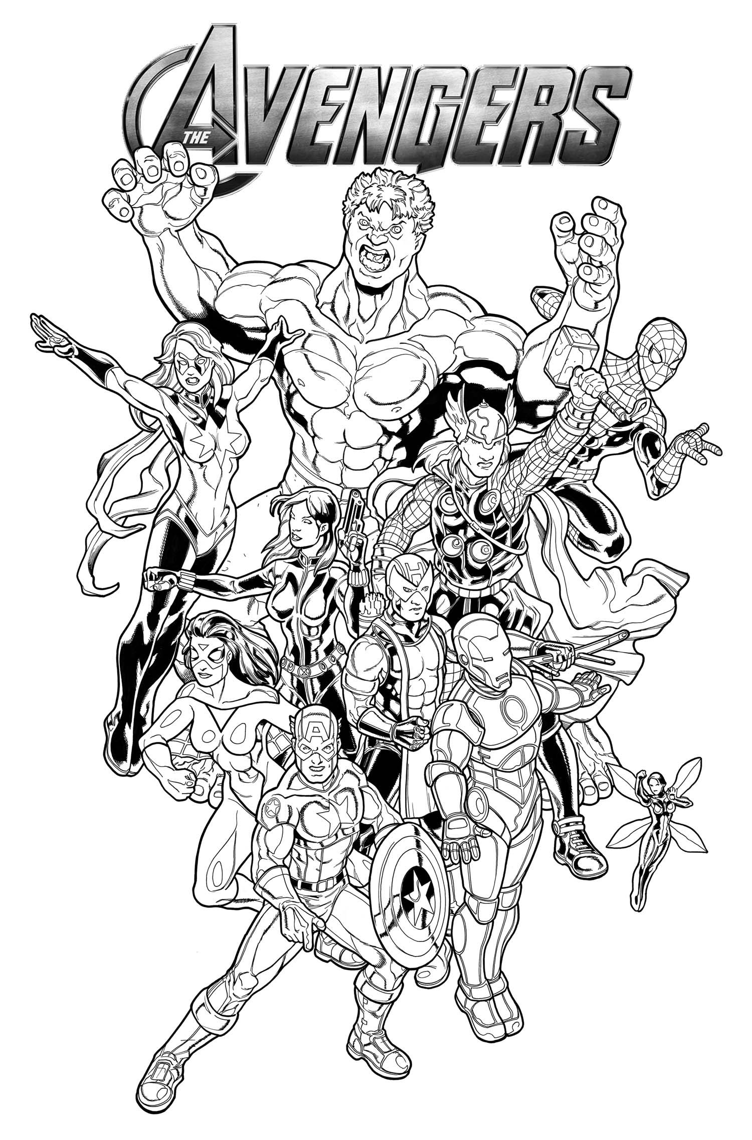 Printable Marvel Characters Coloring Pages Coloring Home