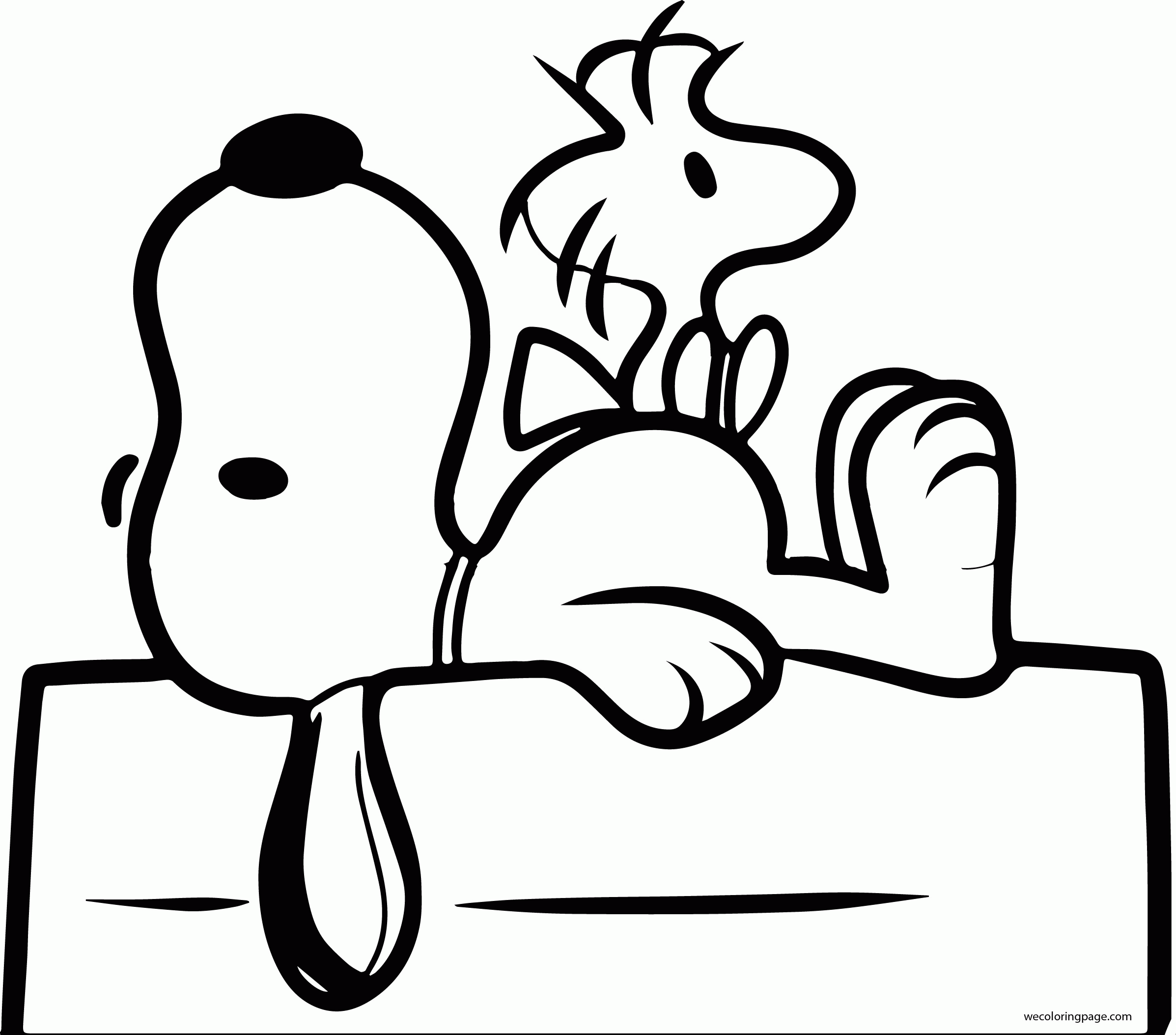 Perfect_snoopy And Woodstock_1_coloring_page | Wecoloringpage