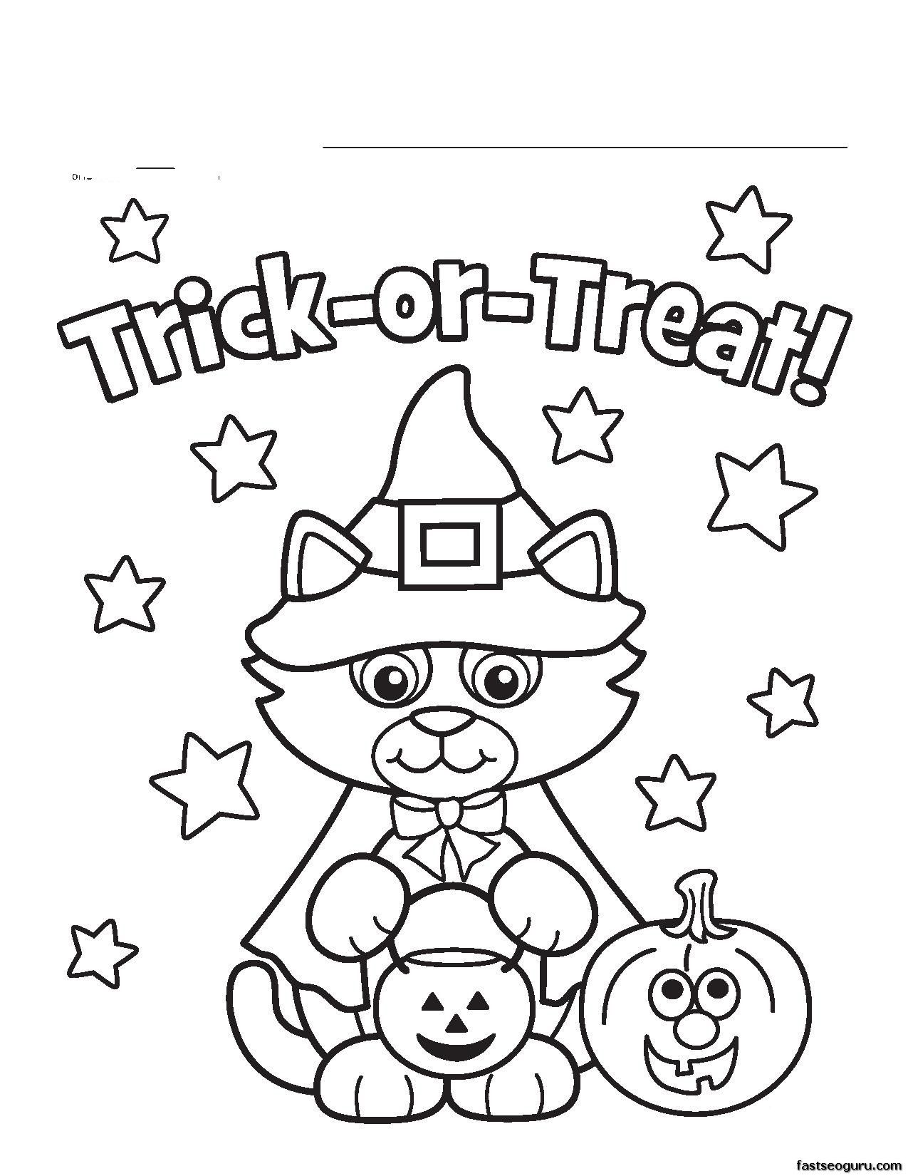 Free Happy Halloween Coloring Pages Coloring Home