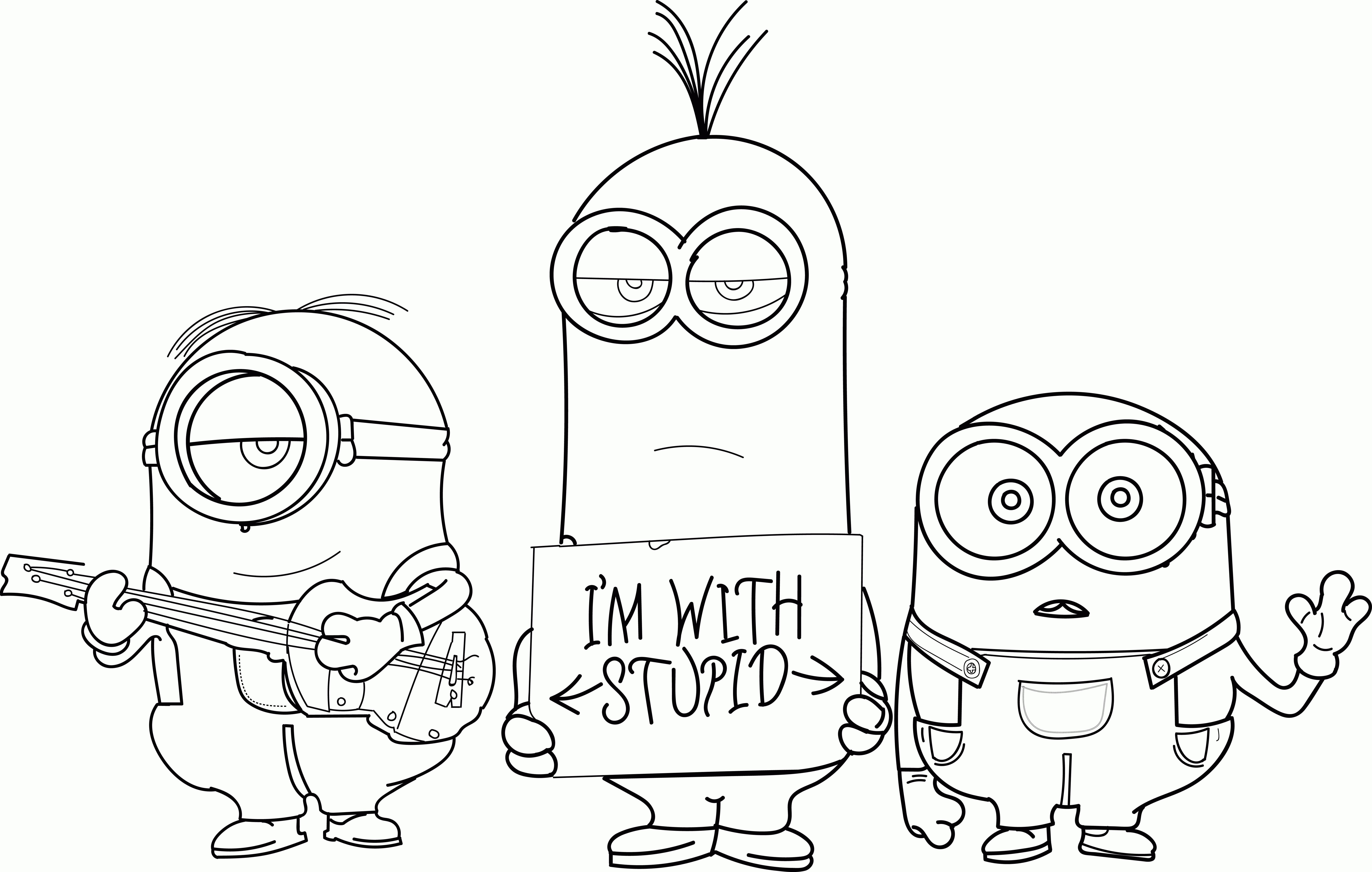 Minions Coloring Pages Wecoloringpage Minion Coloring Pages Images