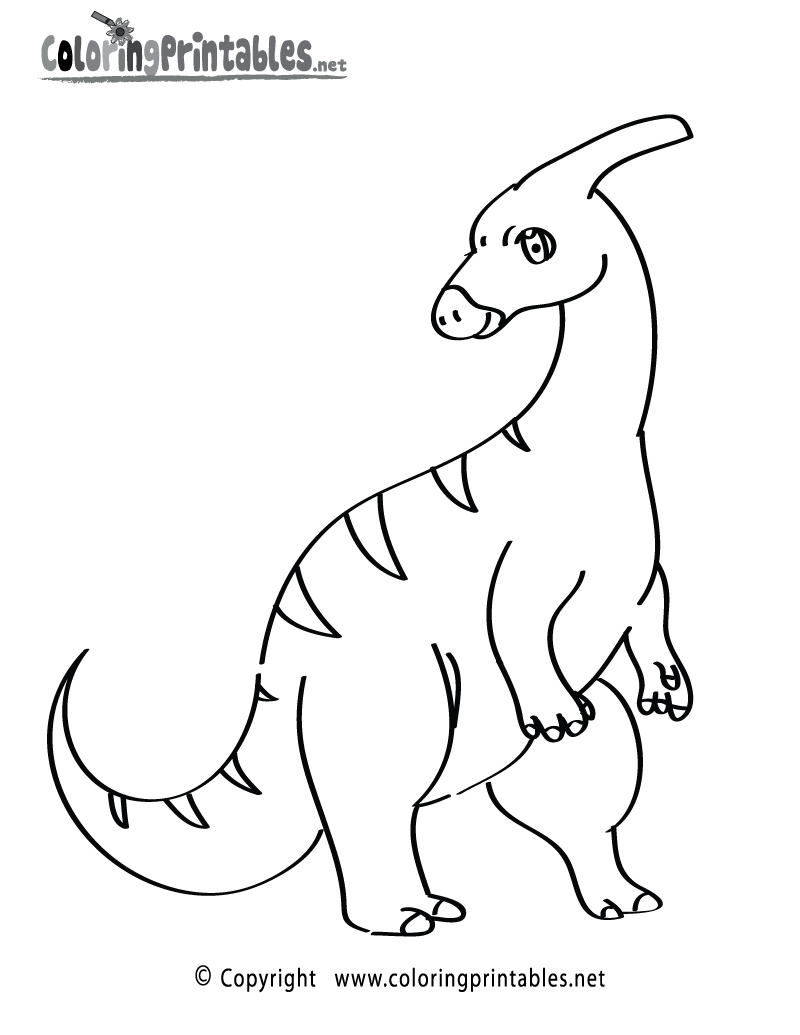 Fun Dinosaur Coloring Page - A Free Dinosaur Coloring Printable