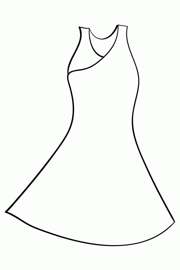 Evening Dress Coloring Page: Evening Dress Coloring Page ...