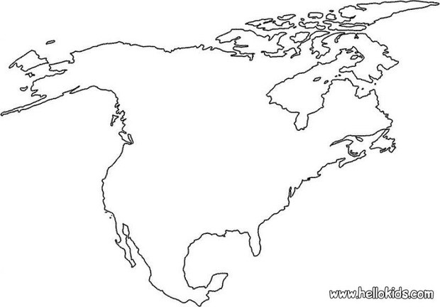 MAPS coloring pages - North America