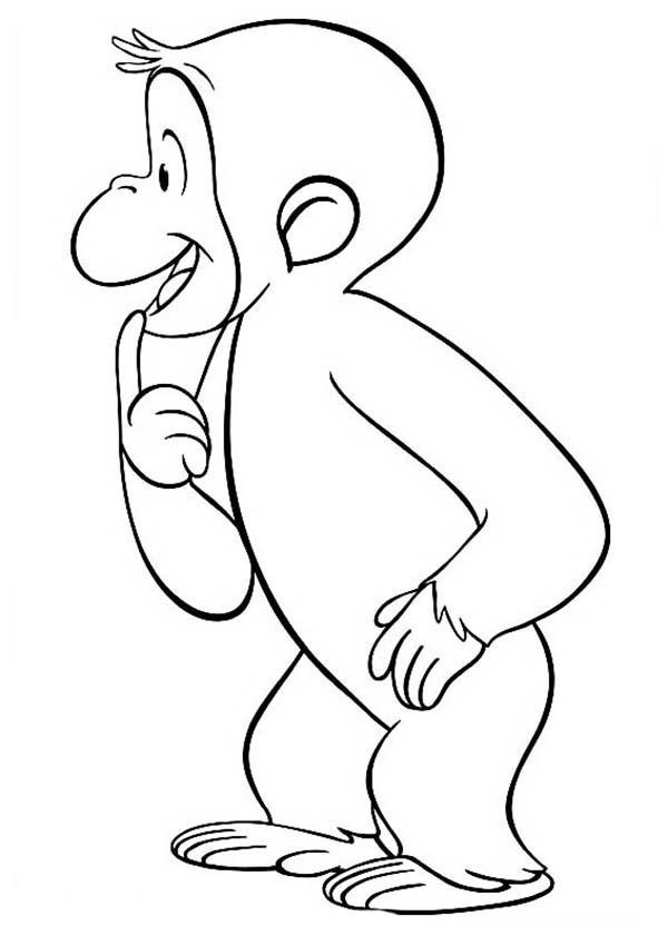 Curious George Coloring Pages Birthday. santa claus with curly ...