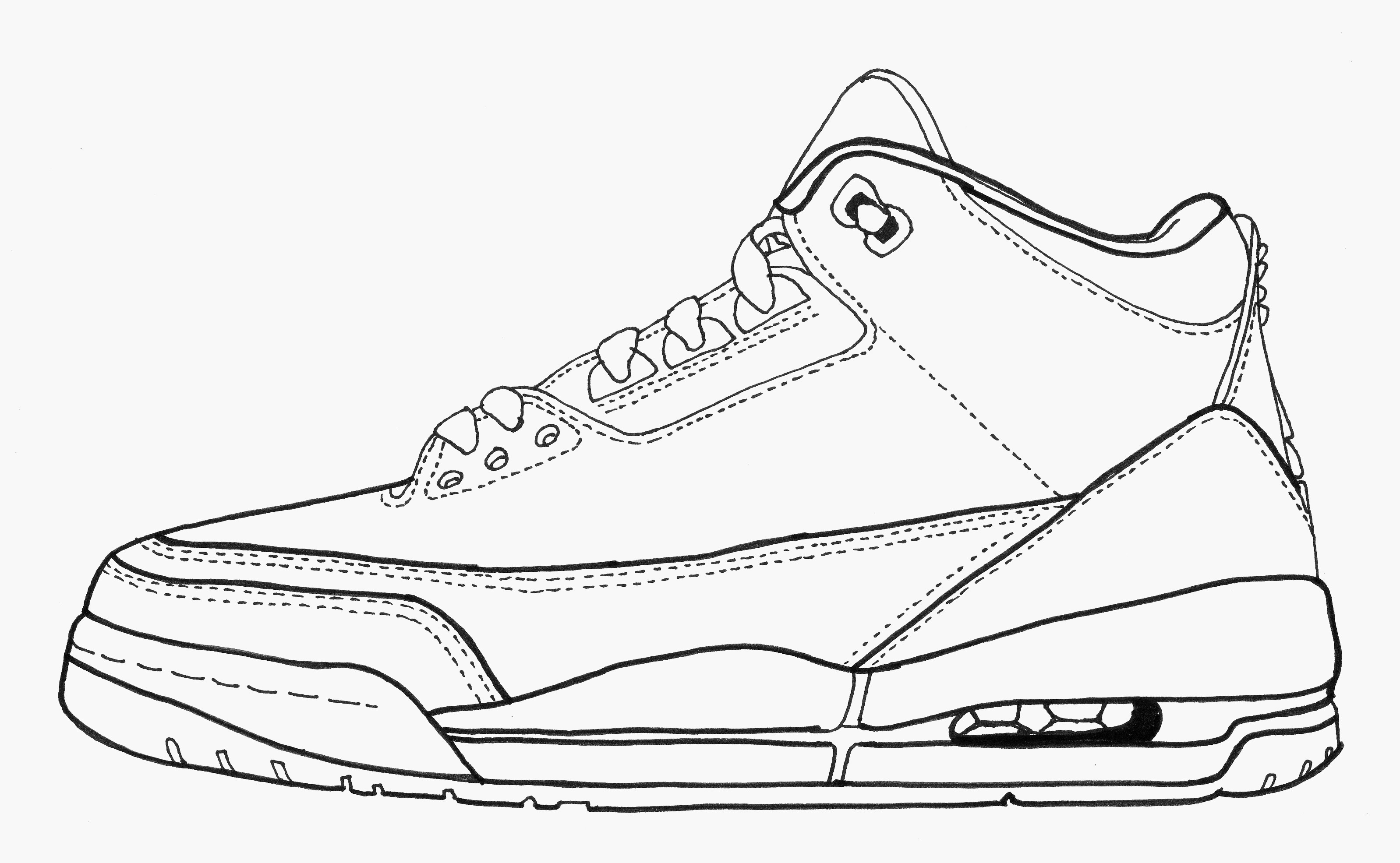 Sneaker Coloring Page Printable