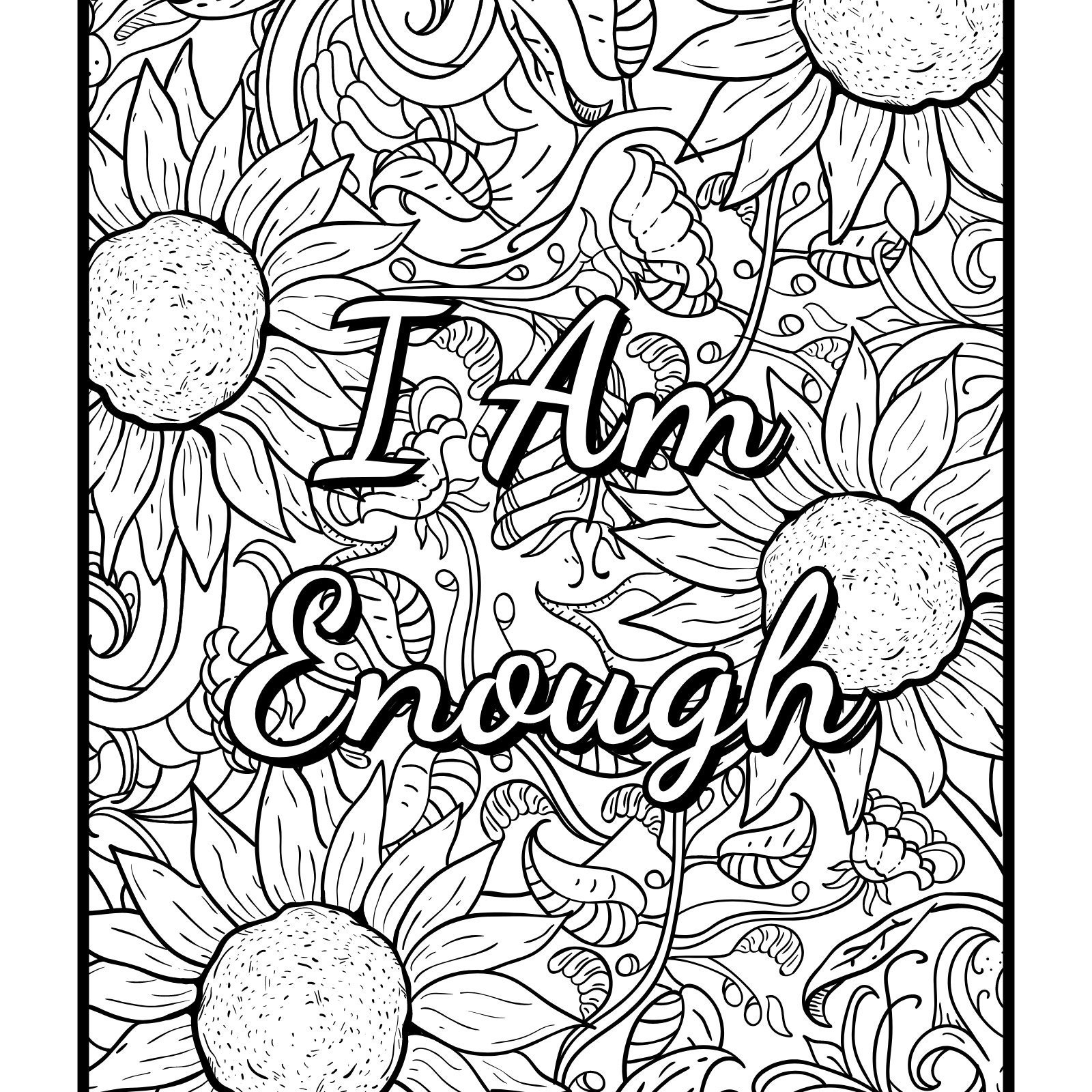Positive Affirmations Coloring Pages ...