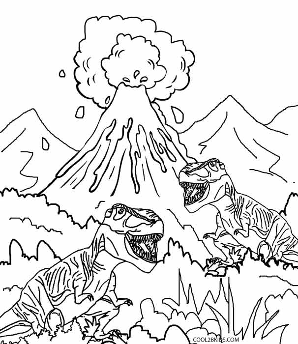 Volcano Coloring Pages For Kids - Coloring Home