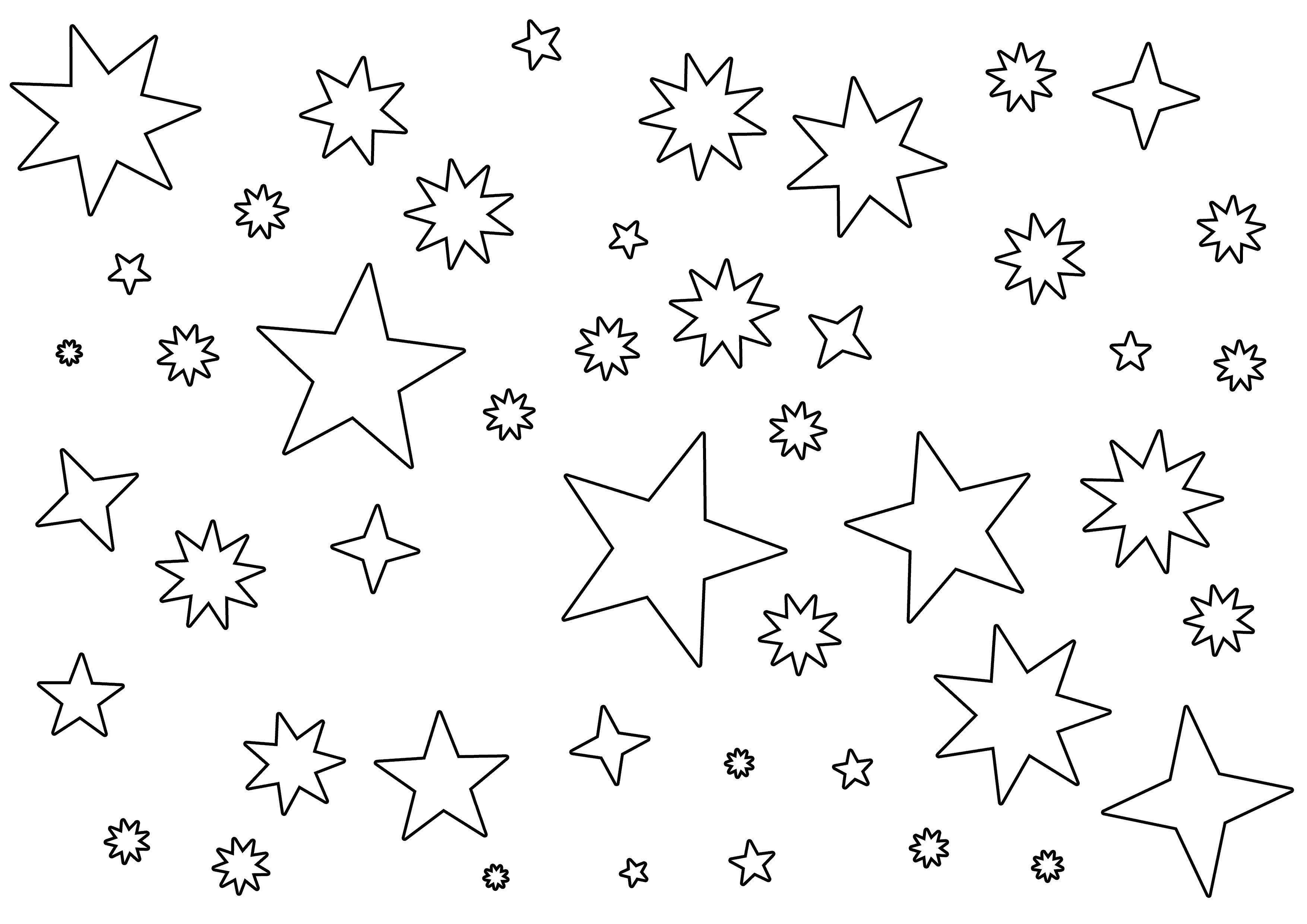 Free Printable Stars Coloring Pages