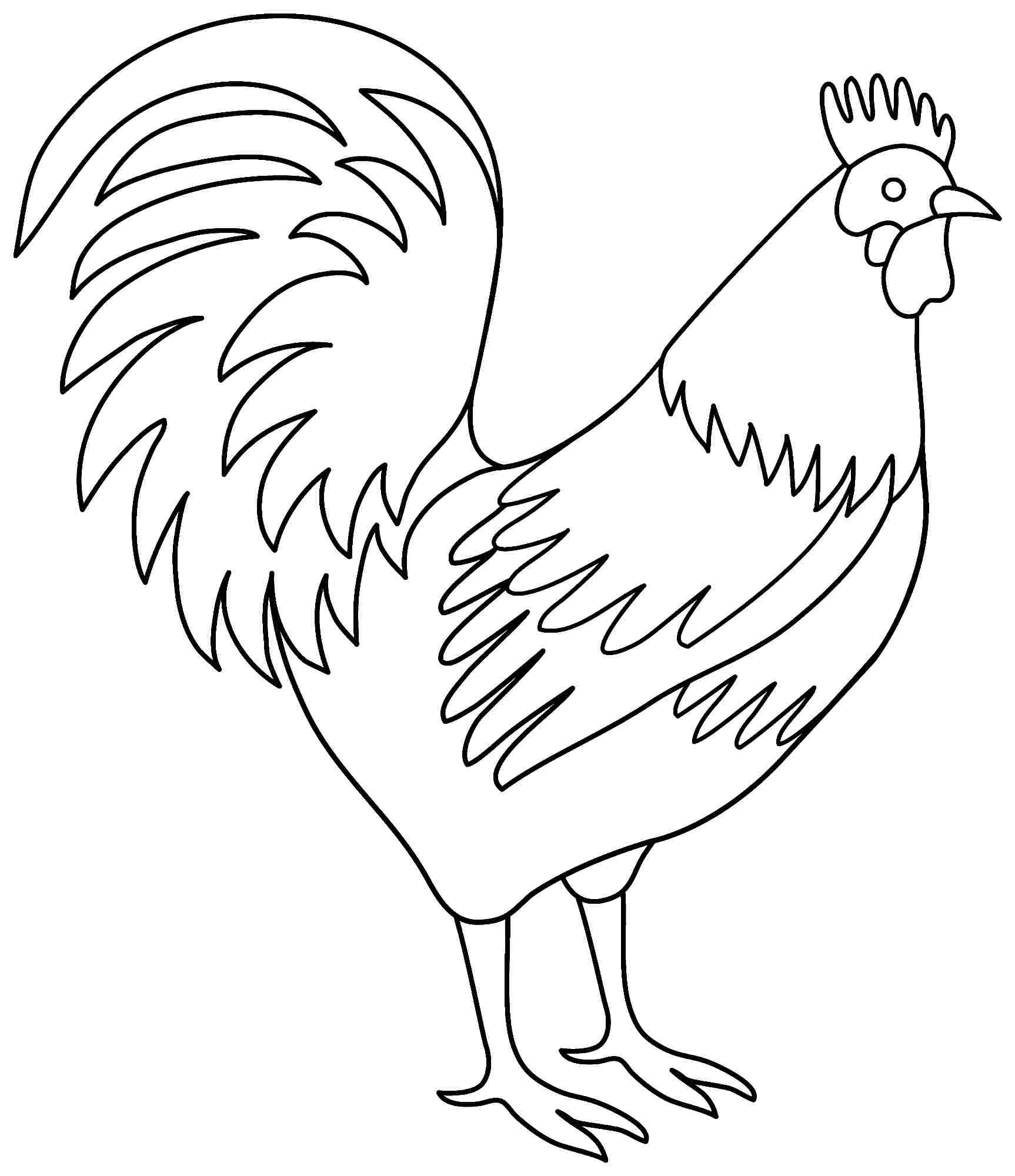 Rooster Coloring Page #2695