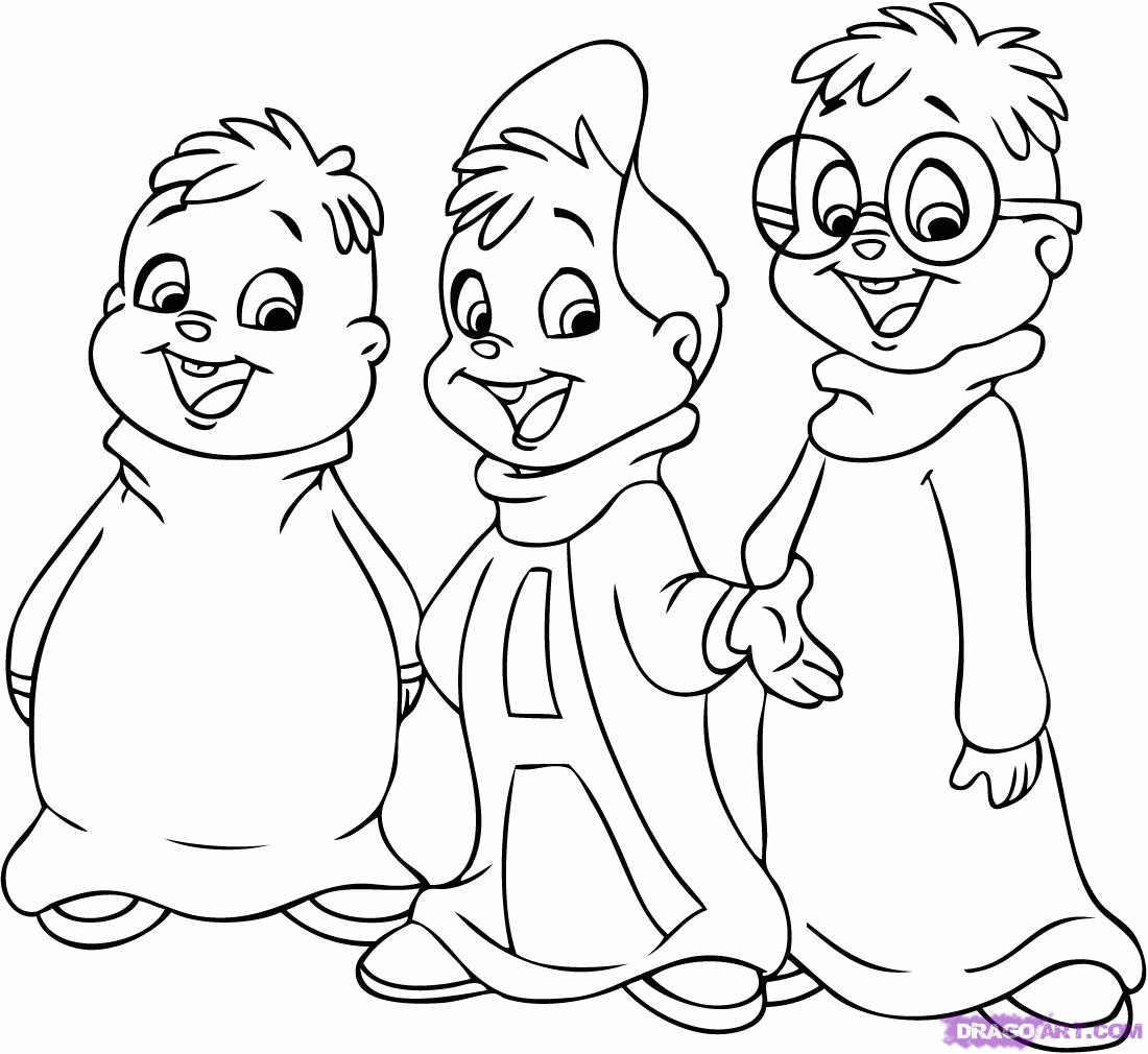 Alvin And Chipmunks Coloring Page - Coloring Home