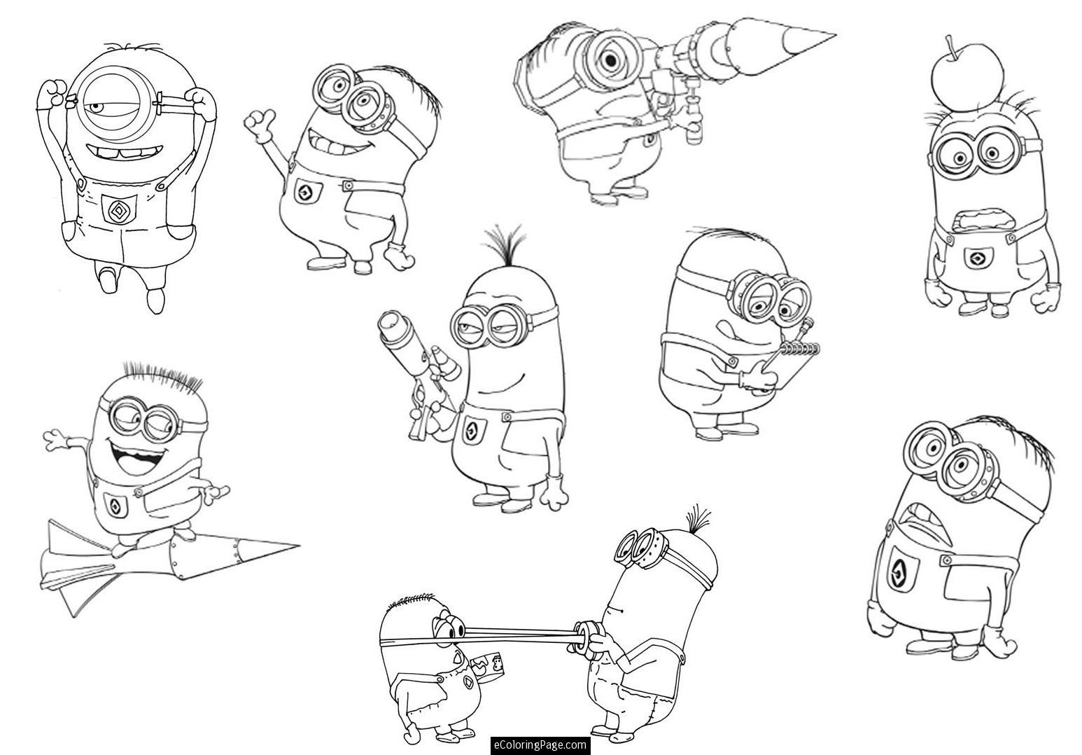 minion coloring pages - Free Large Images