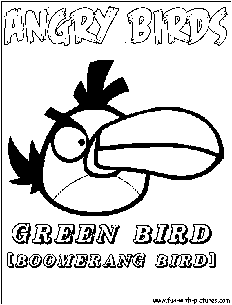 Angry Birds Coloring Pages For Kids Printable