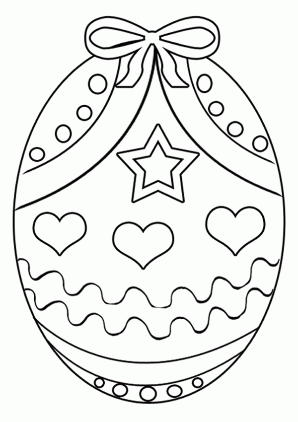 Cartoon Easter Egg Coloring Page Coloring Home