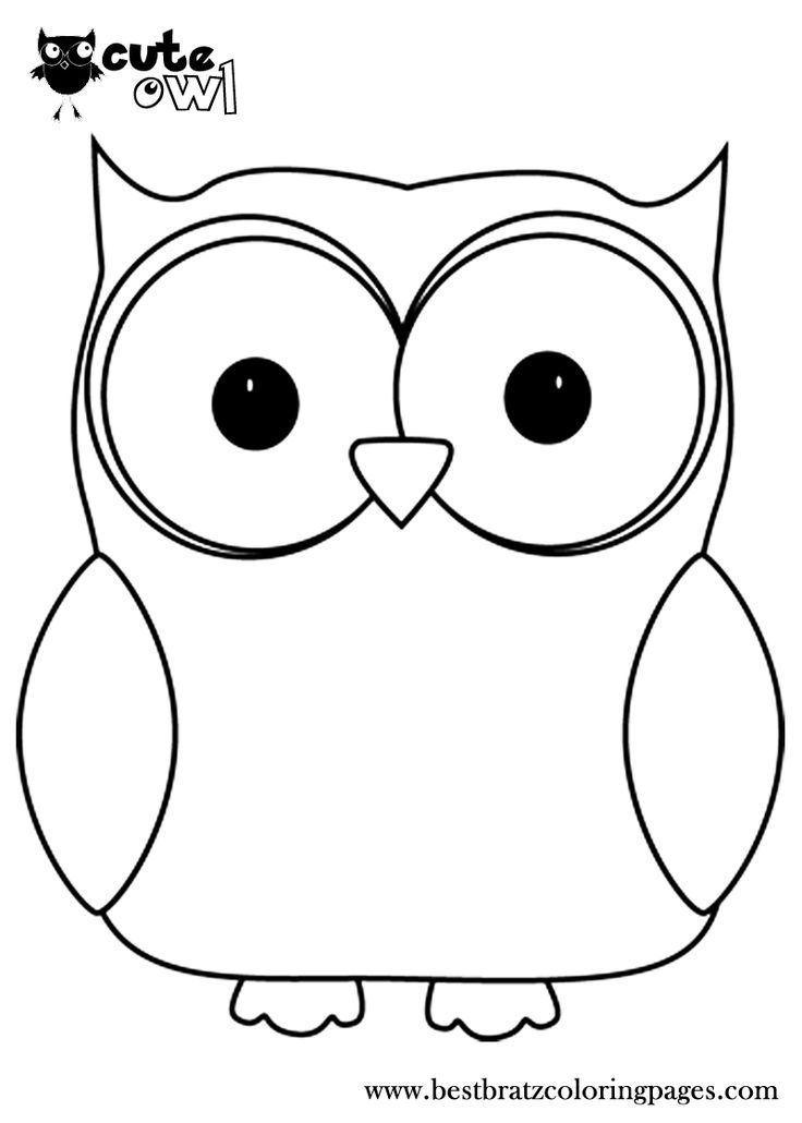Cute Owl Coloring Pages - Coloring Home