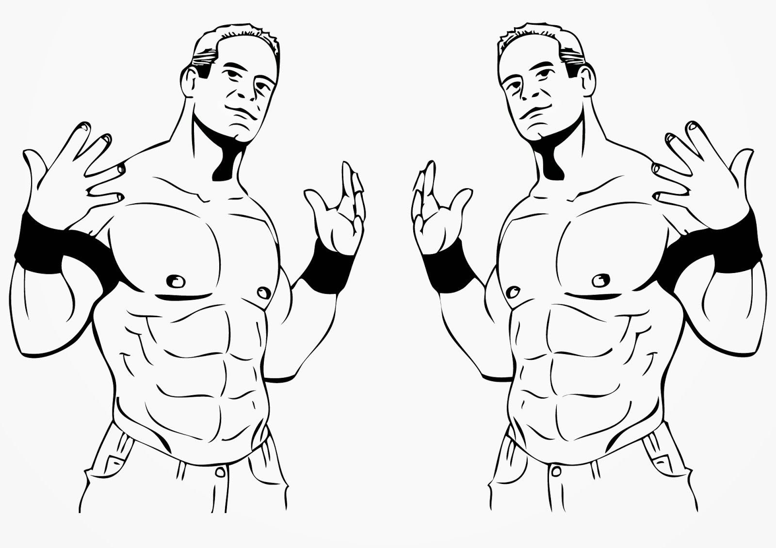 John Cena - Coloring Pages for Kids and for Adults