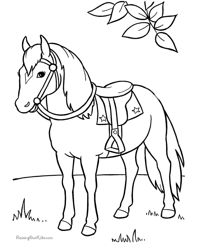 Coloring Page Horse - Coloring Pages for Kids and for Adults