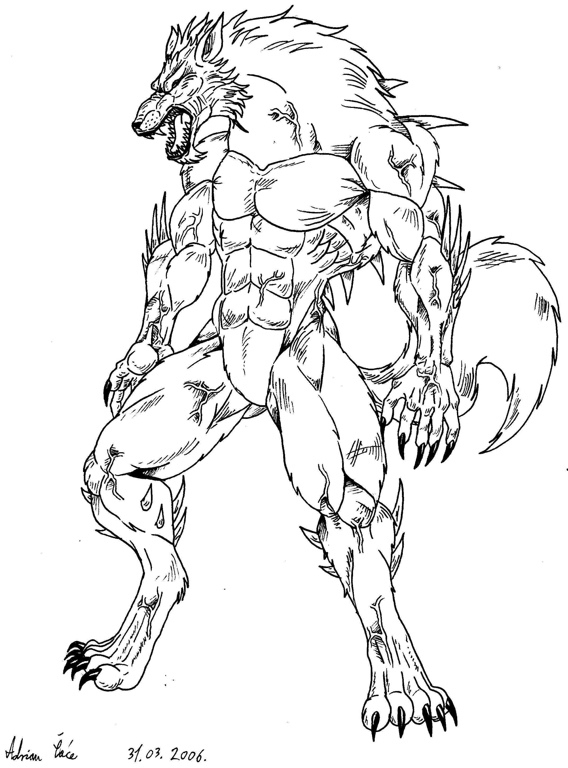 Free Werewolf Coloring Pages Coloring Home