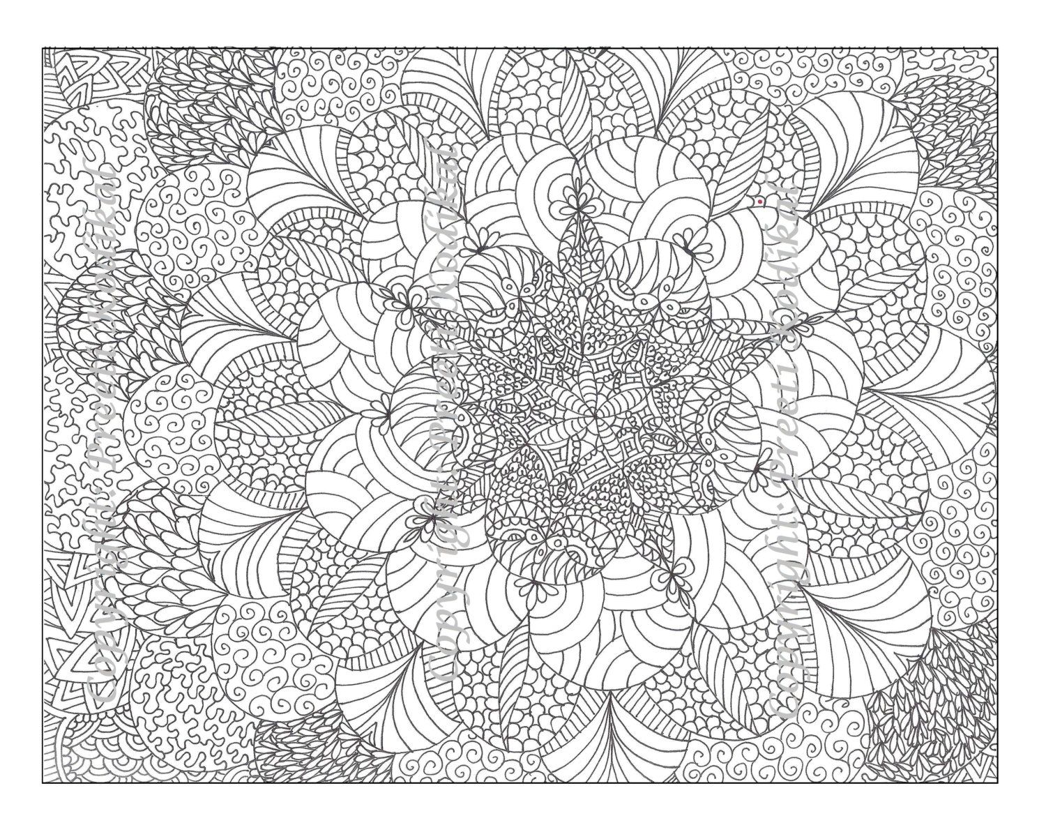 Hard Pattern Colouring Pages - Coloring Pages for Kids and for Adults