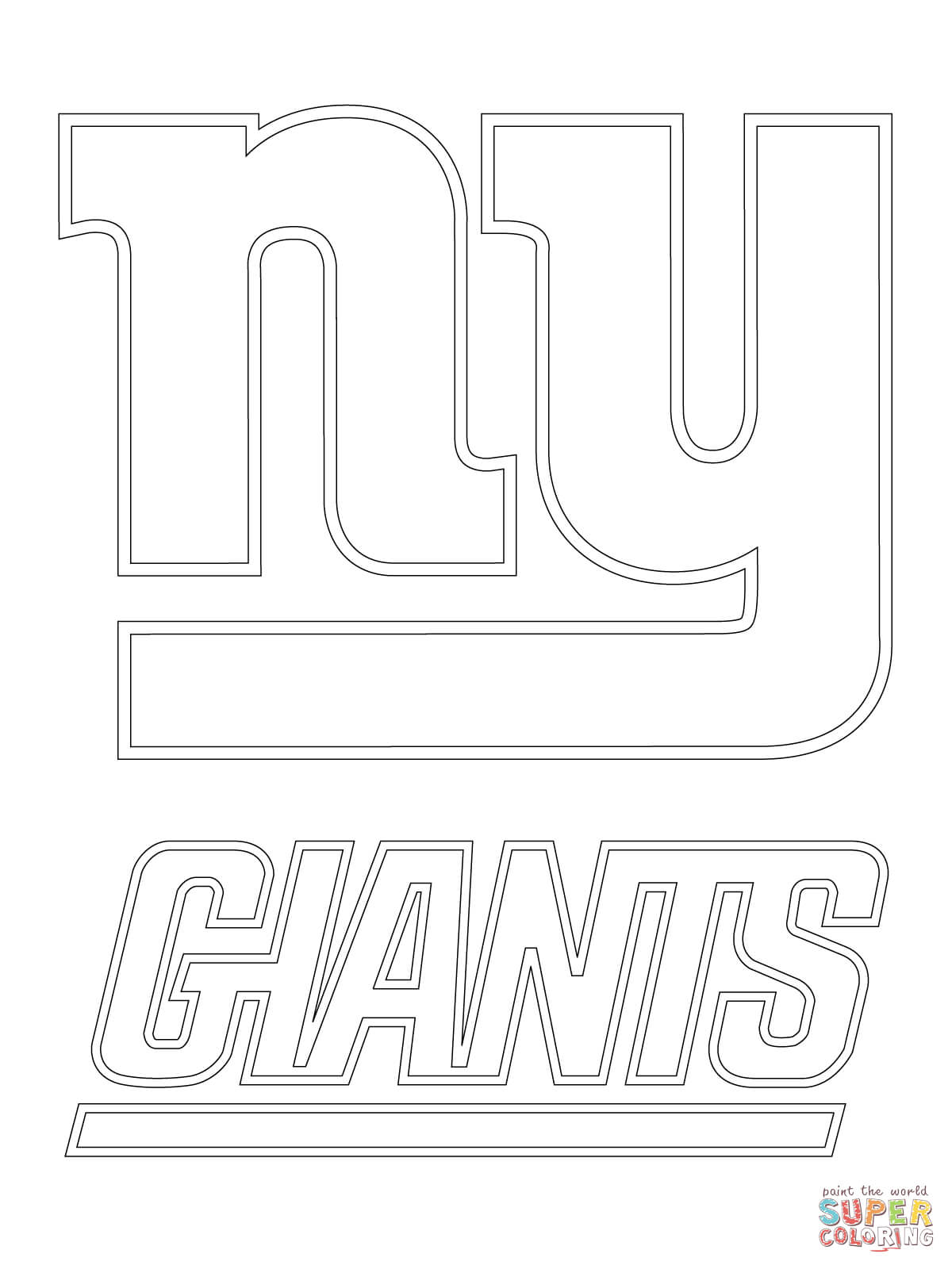 Football Coloring Pages New York Giants - Coloring Home