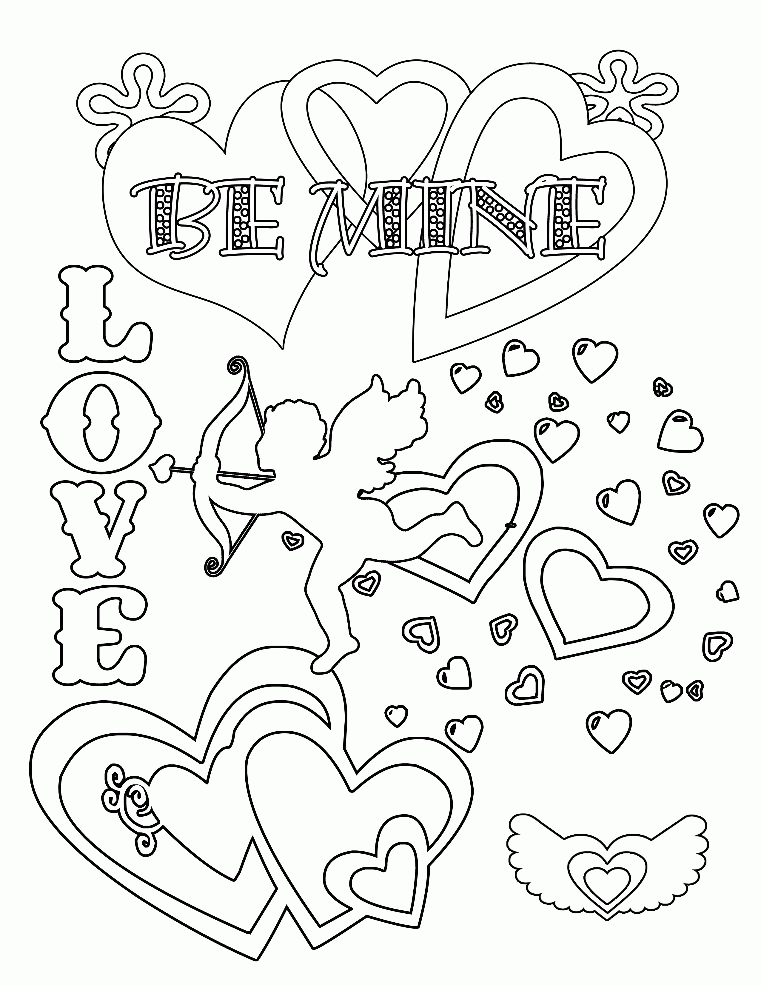 Teen Valentine Coloring Pages - Coloring Home