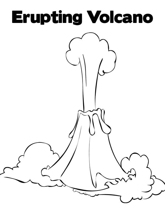 Free Printable Volcano Coloring Pages For Kids | Volcano, Coloring pages  for kids, Worksheets for kids