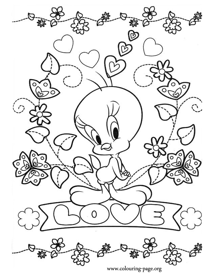 Free Printable Tweety Bird Coloring Pages Coloring Home