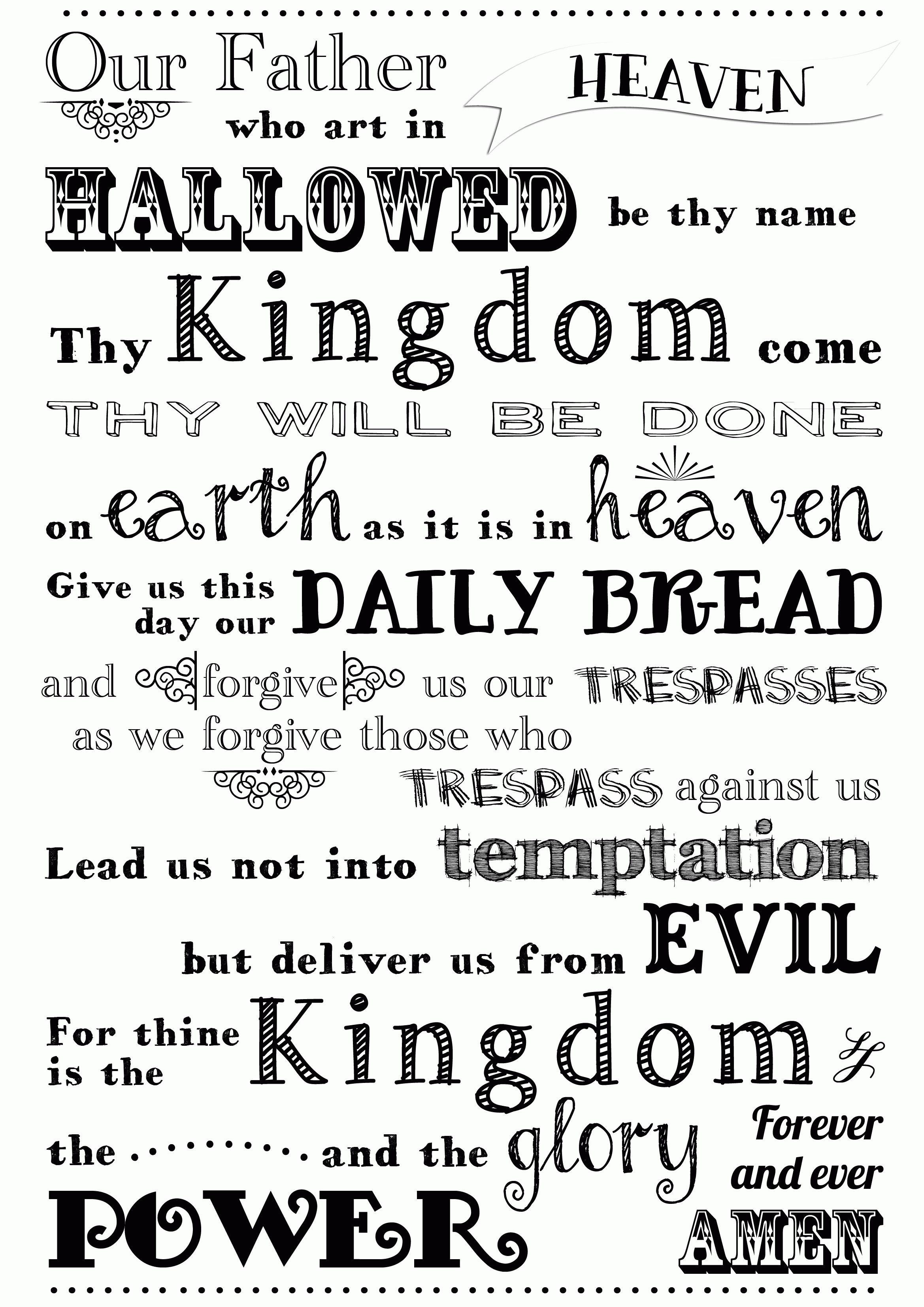 6 Pics Of Lord's Prayer Coloring Pages Printable Lord's Prayer