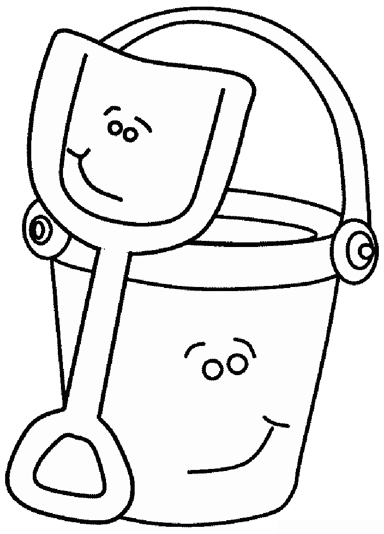 Sand Bucket Coloring Page Related Keywords & Suggestions - Sand ...