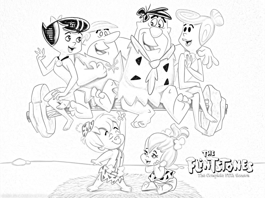 Free Coloring Pages For Kids: The Flintstones Coloring Pages