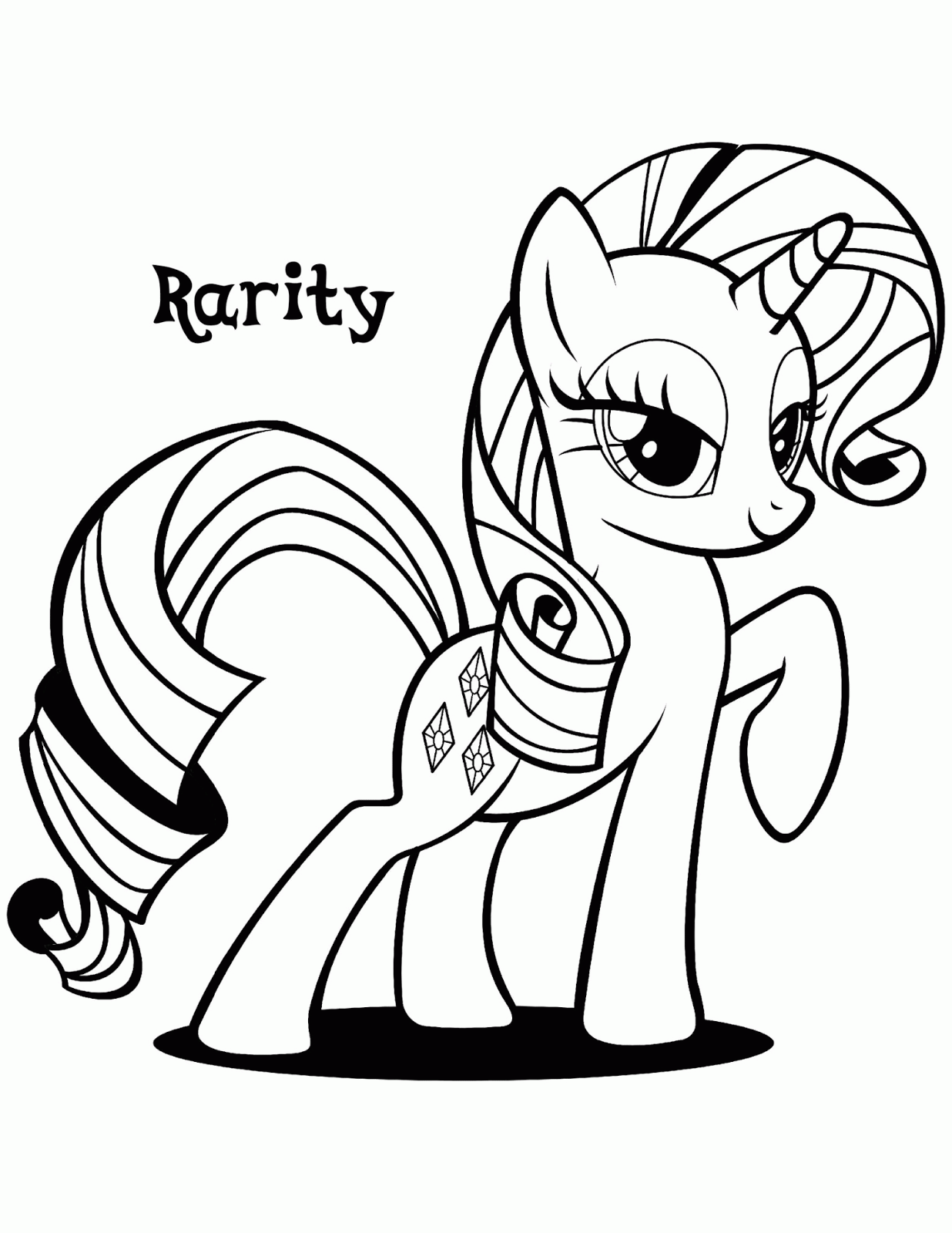 My Little Pony Picture To Color - Coloring Pages for Kids and for ...