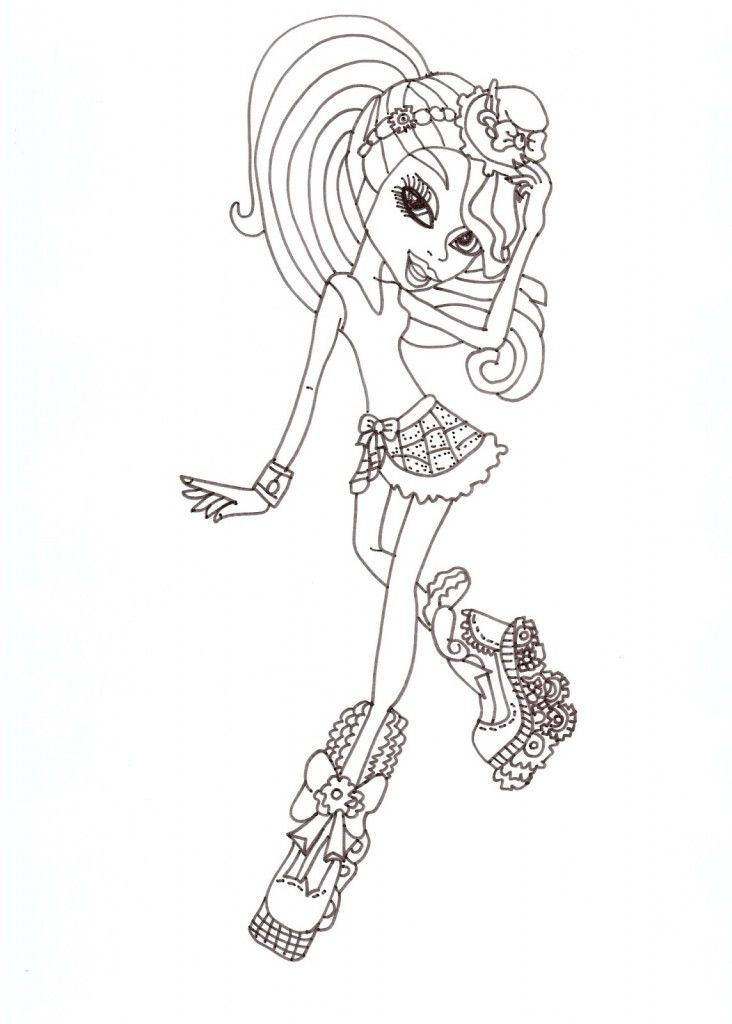 All Monster High Dolls Coloring Pages Coloring Home